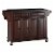 Wood Solid Black Granite Top Kitchen Cart in Mahogany Brown - Pemberly Row Perspective: left