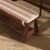 KidKraft Outdoor Children's Table & Bench Set w/ Cushions & Umbrella-Oatmeal & White Stripes Perspective: left