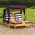 KidKraft Wooden Double Chaise Lounge for Kids Ages 3 to 8, Navy and White Perspective: left