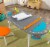 KidKraft Chalkboard Art Table with Stools Perspective: left