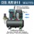 Dual Fan Air Tank Compressor System Kit with G22 Gravity Feed Airbrush Set with 0.3 mm Tip Perspective: left