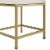 Crosley Aimee Faux Leather Vanity Stool in Soft Gold Perspective: left