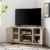 Crosley Furniture Camden Oak Finish Corner Television Stand Perspective: left