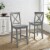 Crosley 24  Solid Wood X-Back Counter Stool in Gray (Set of 2) Perspective: left