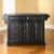 Crosley Alexandria Stainless Steel Top Kitchen Island in Black Finish Perspective: left