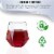 12 oz. Clear Hexagonal Stemless Plastic Wine Goblets (64 Glasses) Perspective: left