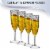 8 oz. Crystal Disposable Plastic Champagne Flutes (48 Glasses) Perspective: left