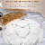 12  Clear with Silver Round Section Tray Disposable Plastic Seder Plates (24 Plates) Perspective: left