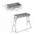 29 Fordable BBQ Charcoal Grill Stainless Steel Backyard Cooker Silver Party Perspective: left