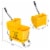 5 Gallon Mini Press Mop Bucket with Wringer 20L Rolling Cart Yellow Perspective: left