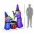 5.5FT Halloween Inflatable Bubble Witches Light Yard Outdoor Decorations Perspective: left