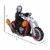 6ft Halloween Inflatable Reaper Motorcycle Outdoor Yard Decorations Perspective: left