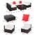 7PC Rattan Wicker Sofa Set Sectional Couch Cushioned Furniture Patio Outdoor Perspective: left
