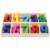 Wooden Numbers for Learning Games, Educational Tool (Rainbow Colors, 50 Pieces) Perspective: left