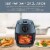 Elite Gourmet Hot Air Fryer - Blue Gray Perspective: left