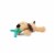 WubbaNub Brown Puppy Pacifier in Cube Perspective: left