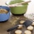 OXO Good Grips 3 Piece Nesting Mixing Bowl Set with Handles, Red, Green & Blue Perspective: left
