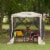 CLAM Quick-Set Traveler 6 x 6 Ft Portable Outdoor 4 Sided Canopy Shelter, Tan Perspective: left