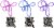 Ya Otta Happy New Year Assorted Flashing Necklace Perspective: left