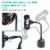 Car Cooling Fan Portable Car Cup Holder Fan Adjustable Gooseneck Fan with 3 Speeds for Car Perspective: left