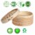 Bamboo Steamer Basket 10 Inch with 2 Pairs Chopsticks, Tongs and 50 Paper Liners Perspective: left