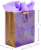 Large Gift Bag #50: Hallmark Large Gift Bag with Tissue Paper Purple Flowers Perspective: left