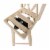 Double  X  Back Bar height Stool - With Swivel Seat - 30  Seat Height Perspective: left