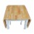 International Concepts Small Dropleaf Table in White and Natural Perspective: left