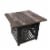 Endless Summer Nate 30 Inch Square Outdoor UV Printed LP Gas Fire Pit Table Perspective: left