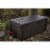 Keter Brightwood 120gal Weatherproof Resin Patio Deck Storage Box Bench, Brown Perspective: left