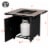 Costway 30'' Square Propane Gas Fire Pit Table Ceramic Tabletop 50,000 BTU with Cover Perspective: left
