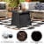 Costway 30'' Square Propane Gas Fire Pit Table 50,000 BTU W/ Waterproof Cover Lava Rock Perspective: left
