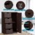 Wooden 4 Drawer Bathroom Cabinet Storage Cupboard 2 Shelves Free Standing Brown Perspective: left
