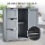 Costway Bathroom Floor Cabinet Side Storage Cabinet with 3 Drawers and 1 Cupboard Grey Perspective: left