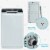 Costway Portable Full-Automatic Laundry Washing Machine 8.8lbs Spin Washer W/ Drain Pump Perspective: left