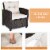 Costway 3PCS Patio Rattan Furniture Set Cushioned Sofa Coffee Table Garden off White Perspective: left