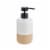 VCNY Home Ceramic Bathroom Accessory Set - White/Tan Perspective: left