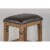Sunny Designs Doe Valley 30  Wood Backless Stool with Cushion Seat in Brown Perspective: left