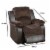 Polyurethane Rocker Recliner In Choco Suede Brown- Saltoro Sherpi Perspective: left