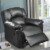 Bonded Leather Rocker Recliner Black- Saltoro Sherpi Perspective: left