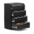 AOBABO 4 Drawer Lateral File Cabinet w/ Lock for Letter/Legal Size Paper, Black Perspective: left