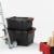 Sterilite 15 gal Stackable Latched Industrial Tote with Tie Down Holes, (6 Pack) Perspective: left