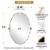 ANDY STAR Modern 22 x 34 Inch Oval Wall Hanging Bathroom Mirror, Brushed Gold Perspective: left