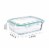 WHOLE HOUSEWARES | Glass Food Storage Containers Meal Prep, 3 Sizes | Airtight Lids . Perspective: left