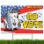 Prime Party Go Vote- Booth | Yard Sign with Lawn Stakes, Schoolhouse Rock Perspective: left