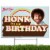 Prime Party Bob Ross Yard Sign with Lawn Stakes, Honk it's my Birthday Perspective: left