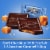 Ghirardelli® Dark Chocolate Sea Salt Caramel Squares Candy Pouch Perspective: left