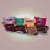 Ghirardelli® Premium Chocolate Assortment Squares Perspective: left
