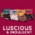 Ghirardelli® Squares Chocolate Assortment Squares Holiday Candy Pouch Perspective: left