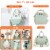 Baby Nappy Diaper Bag with 6 Pockets, Adjustable Shoulder Strap, and Detachable Small Bag Perspective: left